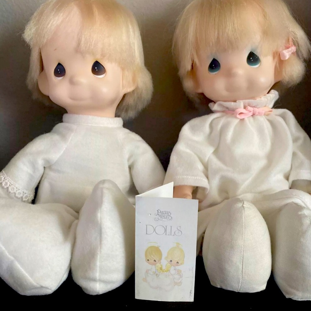 Vintage 1980’s Precious Moments "Jesus Loves Me" Dolls